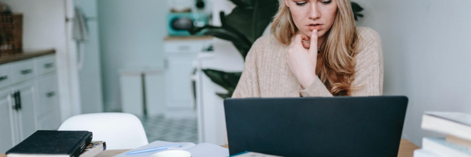 Woman at homeworking